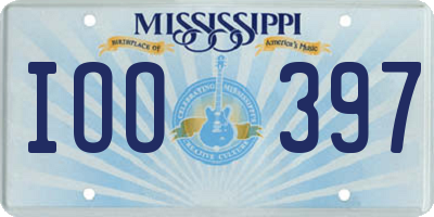 MS license plate IOO397
