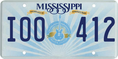 MS license plate IOO412