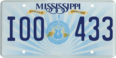 MS license plate IOO433