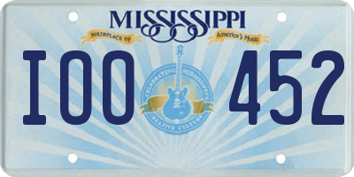 MS license plate IOO452