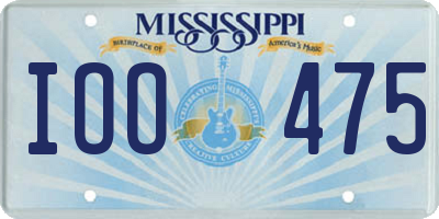 MS license plate IOO475