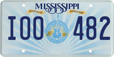 MS license plate IOO482