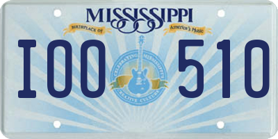 MS license plate IOO510