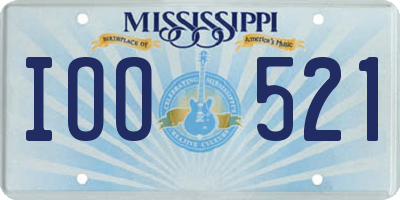 MS license plate IOO521