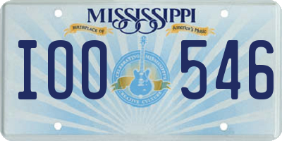 MS license plate IOO546