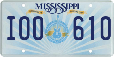 MS license plate IOO610