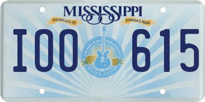 MS license plate IOO615