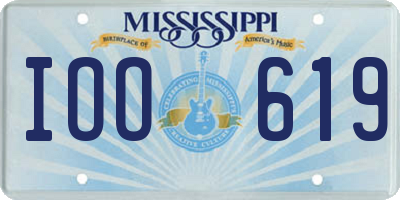 MS license plate IOO619