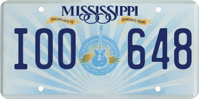 MS license plate IOO648