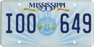 MS license plate IOO649