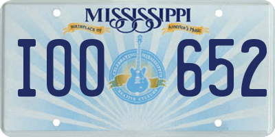 MS license plate IOO652