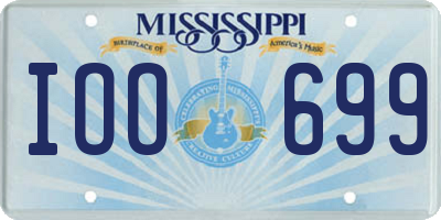 MS license plate IOO699