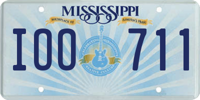 MS license plate IOO711