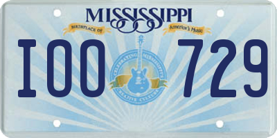 MS license plate IOO729