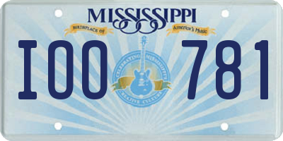 MS license plate IOO781
