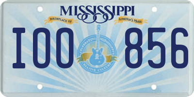 MS license plate IOO856