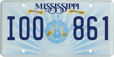 MS license plate IOO861