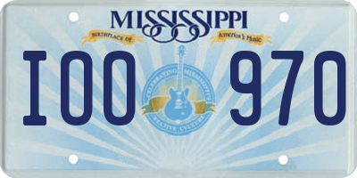 MS license plate IOO970