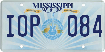MS license plate IOP084