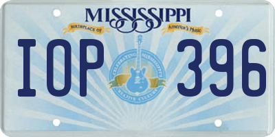 MS license plate IOP396