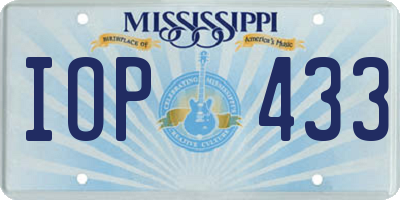 MS license plate IOP433