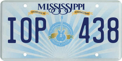 MS license plate IOP438