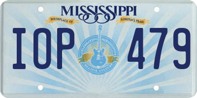 MS license plate IOP479