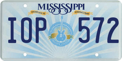 MS license plate IOP572