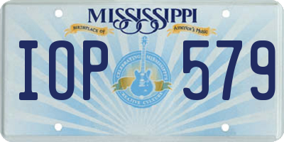 MS license plate IOP579