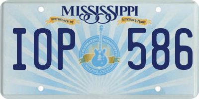 MS license plate IOP586