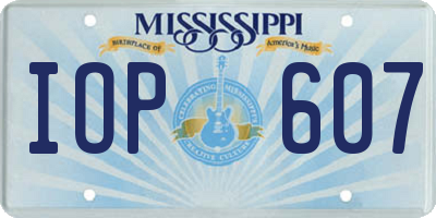 MS license plate IOP607
