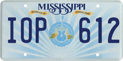 MS license plate IOP612