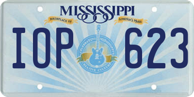 MS license plate IOP623