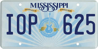 MS license plate IOP625
