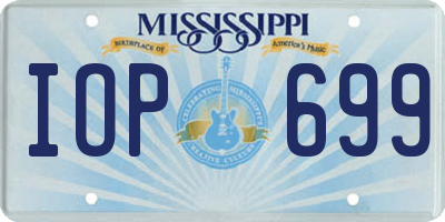 MS license plate IOP699