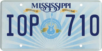 MS license plate IOP710