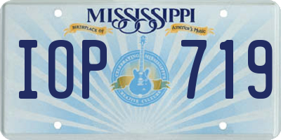 MS license plate IOP719
