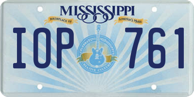 MS license plate IOP761