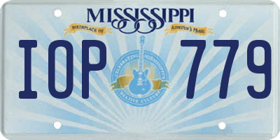 MS license plate IOP779