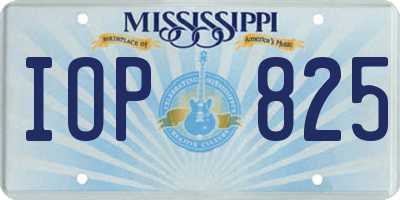 MS license plate IOP825