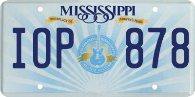 MS license plate IOP878