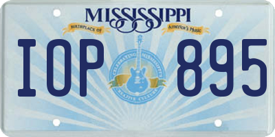 MS license plate IOP895