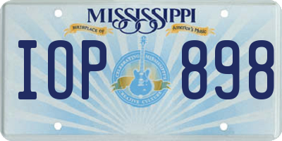 MS license plate IOP898