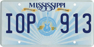 MS license plate IOP913