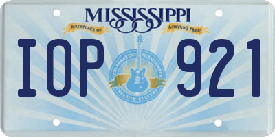 MS license plate IOP921