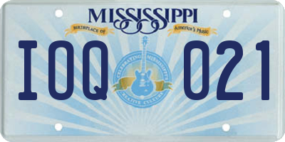 MS license plate IOQ021