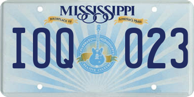 MS license plate IOQ023