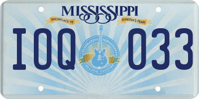 MS license plate IOQ033