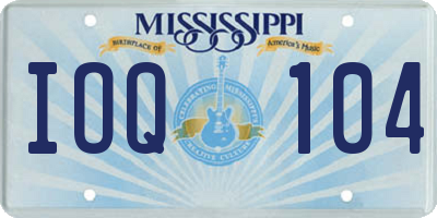 MS license plate IOQ104