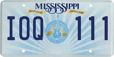 MS license plate IOQ111